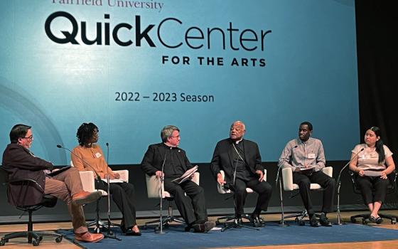 Washington Cardinal Wilton D. Gregory speaks during the "Faith Leaders for Racial Justice" lecture series at Fairfield University in Connecticut Oct. 13, 2022. 