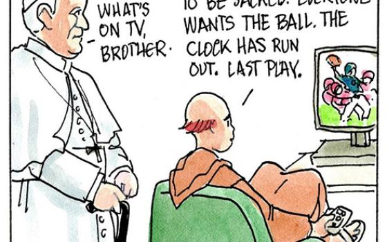 Francis, the comic strip: Francis and Leo watch some crazy American football!