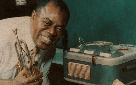 Louis Armstrong in "Louis Armstrong's Black & Blues" (Courtesy of Apple TV+)