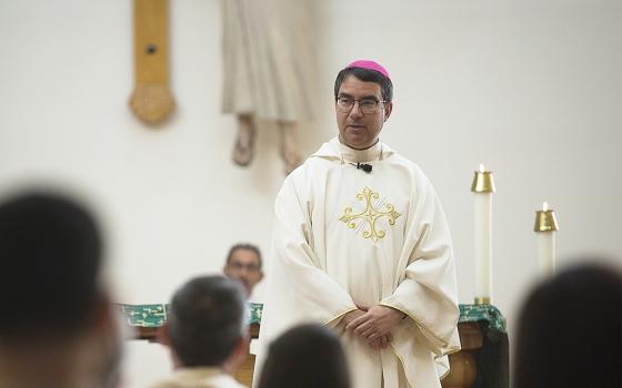 Bishop Oscar Cantú of San Jose, California, is seen in a Sept. 24, 2019, file photo. (CNS/Tyler Orsburn)