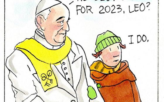 Francis, the comic strip: 2023 is here, along with resolutions and hope.