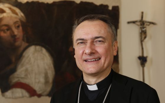 Cardinal Mauro Gambetti, archpriest of St. Peter's Basilica, is pictured near his office at the Vatican Jan. 24, 2022. (CNS photo/Paul Haring)