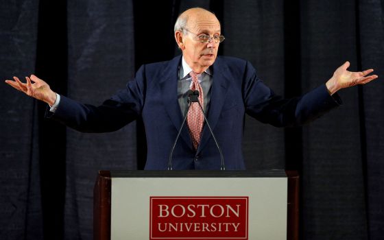 U.S. Supreme Court Justice Stephen Breyer is pictured in a 2013 photo at Boston University. (CNS photo/Brian Snyder, Reuters)