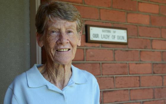 Our Lady of Sion Sr. Patricia Fox outside her home in Kew, a surburb of Melbourne, Australia (Fiona Basile)