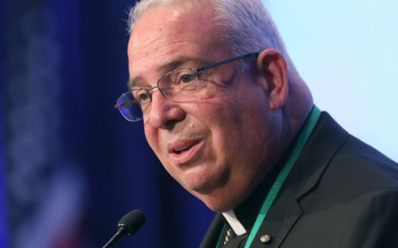 Philadelphia Archbishop Nelson Pérez, chairman of the Committee on Cultural Diversity in the Church, speaks during a Nov. 17, 2021, session of the fall general assembly of the U.S. Conference of Catholic Bishops in Baltimore. (CNS/Bob Roller)