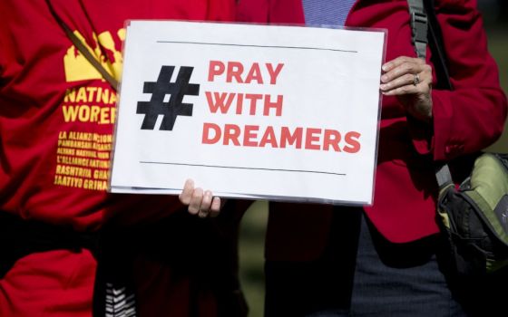 Demonstrators attend a rally near the U.S. Capitol in Washington Sept. 26, 2017, calling for passage of the DREAM Act, which would have created a path to citizenship for "Dreamers," the beneficiaries of the Deferred Action for Childhood Arrivals