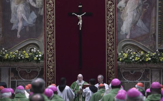 Pope Francis and church leaders from around the world attend a Mass on the last day of the four-day meeting on the protection of minors in the church Feb. 24, 2019, at the Vatican. (CNS/Maria Grazia Picciarella)