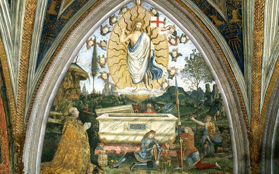 Renaissance master Pintoricchio’s fresco of "The Resurrection" in the Vatican's Borgia Apartments is seen in this 2013 photo provided by the Vatican Museums. The miracle of the Resurrection gave the disciples the courage they would need to begin preaching the Gospel. (CNS/Courtesy of Vatican Museums)