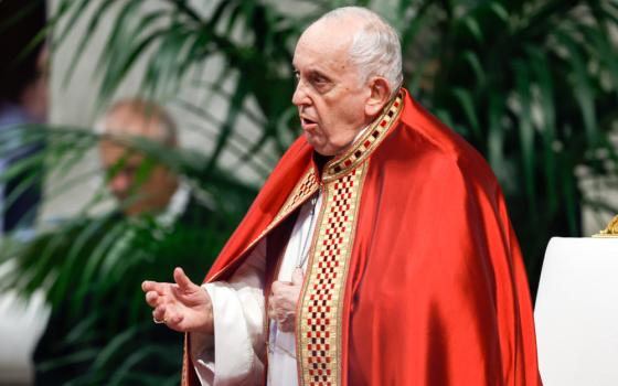 Pope Francis celebrates Mass for the feast of Sts. Peter and Paul in St. Peter's Basilica at the Vatican June 29. (CNS/Lola Gomez)