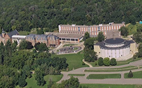 Sinsinawa Mound has been home to the Dominican Sisters of Sinsinawa, Wisconsin, since their founding in 1847, with the Stone Building dating to 1844. (Courtesy of the Dominican Sisters of Sinsinawa)