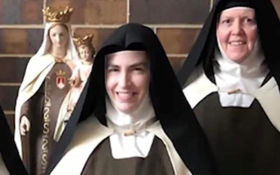 Mother Superior Teresa Agnes Gerlach, front, and another member of the Order of Discalced Carmelite in Arlington, Texas, are pictured in this undated photo.