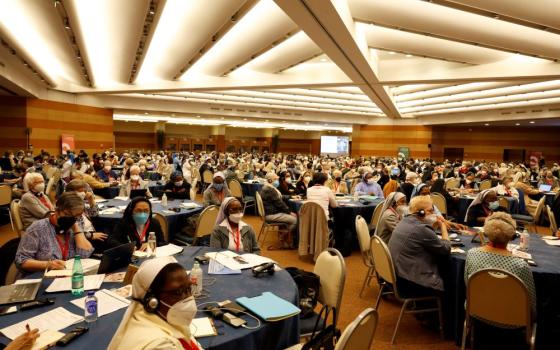 Superiors of women's religious orders meet for the plenary assembly of the International Union of Superior Generals in Rome May 3, 2022. (CNS/Paul Haring)