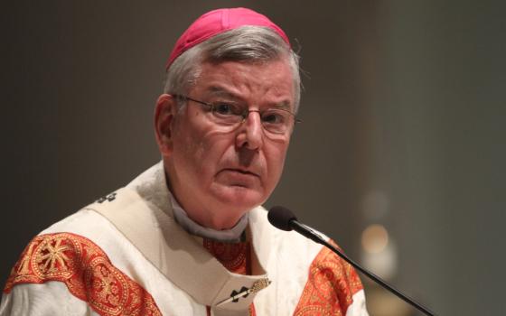 In this 2015 file photo, Archbishop John C. Nienstedt is seen in the Archdiocese of St. Paul and Minneapolis. The Napa Institute in Irvine, California, announced Aug. 15 that the archbishop, former head of the Minnesota archdiocese, has "stepped aside from his responsibilities" with the institute. (CNS photo/Dave Hrbacek, The Catholic Spirit) 