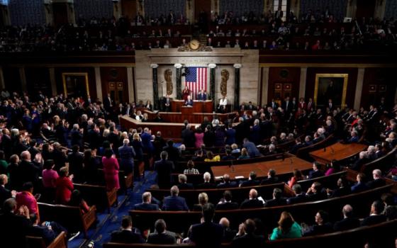 President Joe Biden delivers the State of the Union address to a joint session of Congress at the U.S. Capitol ON Feb. 7, 2023, in Washington. 