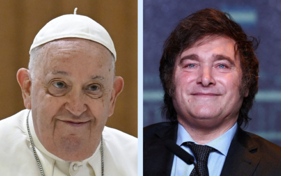 Pope Francis and Javier Milei 