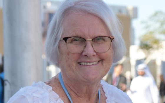 Adrian Dominican Sr. Durstyne Farnan, who has represented the Dominican Leadership Conference at the United Nations since 2019, attends the 2022 U.N. climate change conference in Sharm el-Sheikh, Egypt. (EarthBeat photo/Doreen Ajiambo)