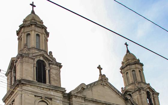 The steeples of St. Elizabeth of Hungary Church in Cleveland (Dennis Sadowski)