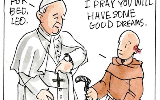 Francis, the comic strip: It's time for bed, and hopefully some good dreams.