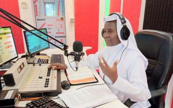 Sr. Adelaide Ndilu at Radio Waumini in Nairobi, Kenya 