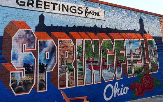 A mural adorns a wall in the city of Springfield, Ohio, on Sept. 11. (OSV News/Reuters/Julio-Cesar Chavez)