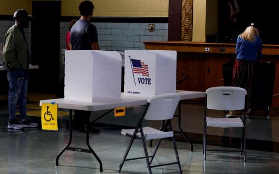 People vote in the U.S. presidential election on Election Day, Nov. 5 at Holy Trinity Catholic Church in Erie, Pa. (OSV News/Reuters/Shannon Stapleton)