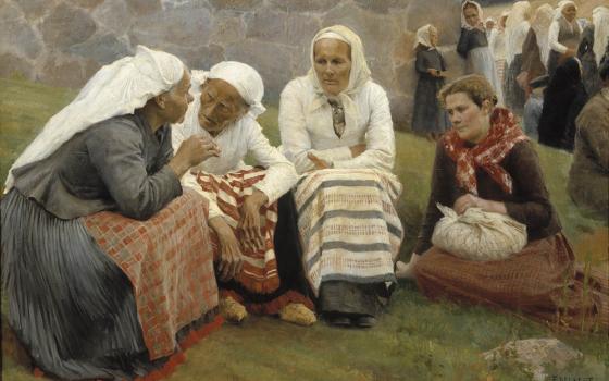 "Women Outside the Church at Ruokolahti," an 1887 painting by Albert Edelfelt (Wikimedia Commons/kansallisgalleria.fi)
