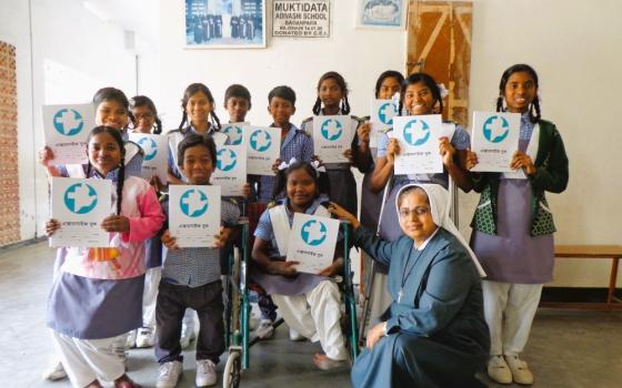 Sr. Rozario with students 