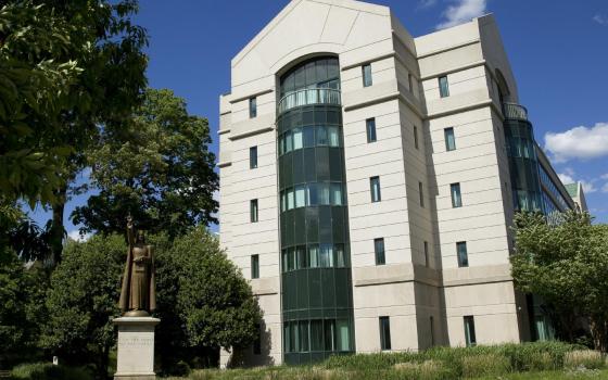  The U.S. Conference of Catholic Bishops building is seen in Washington May 8, 2017. The USCCB Secretariat of Child and Youth Protection released its 2024 annual report on findings and recommendations on implementation of the "Charter for the Protection of Children and Young People" on June 6, 2025. (OSV News photo/Tyler Orsburn)