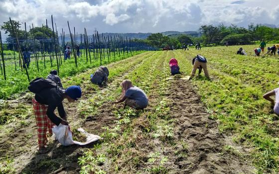 Aeta people work on their farm in Floridablanca, Pampanga, Philippines. (Ricardo M. Guiao)