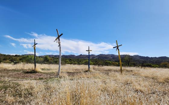 Oak Flat, known as Chi'chil Biłdagoteel among the Apaches, has been at the center of a land struggle for nearly two decades. A campground since the 1950s, the 6.7-acre area in southeastern Arizona has been a sacred space for 1,500 years for Apache and other Native tribes, who view it as a direct corridor to the Creator. (NCR photo/Brian Roewe)