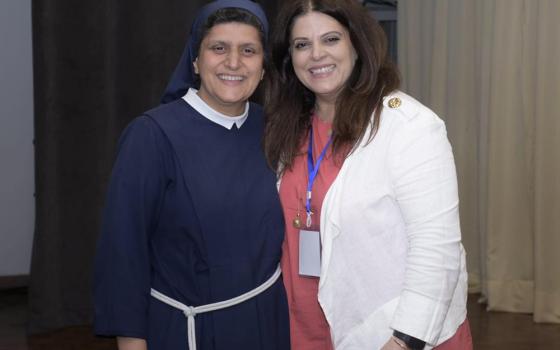 Sr. Rose Hanna is pictured at an event of the Association Libanaise de Thérapies comportementales et cognitives - Lebanese Association of Behavior and Cognitive Therapy (ALTCC). Hanna was present at the ALTCC Annual Conference at Hôpital Psychiatrique de la Croix entitled "War and Peace: Adaptive Strategies." (Courtesy of ALTCC)