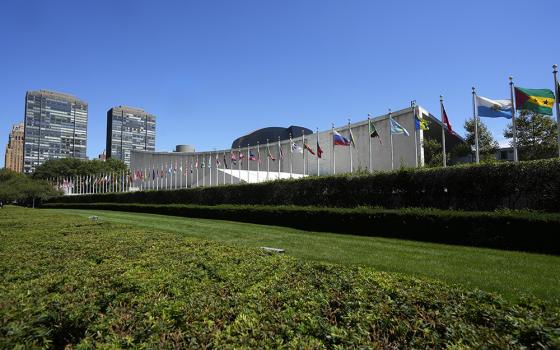 The United Nations General Assembly building in New York City is seen Sept. 8, 2025, a day before the opening of the 80th session of the U.N. General Assembly. (OSV News/Gregory A. Shemitz)