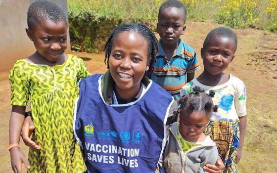 Sr. Veronica Nange Ngeh and her team carried out a vaccination outreach in the neighboring village of Mbih, Cameroon. (Courtesy of Veronica Nange Ngeh)