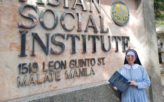 Sr. Venus Marie S. Pegar, a vocation director of the Sisters of Saint Francis Xavier (SFX) Philippine mission, shares a research study she co-authored with two lay professionals exploring how the elderly benefit from painting. (Oliver Samson)