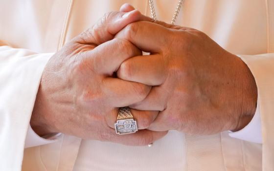 Pope Leo's hands