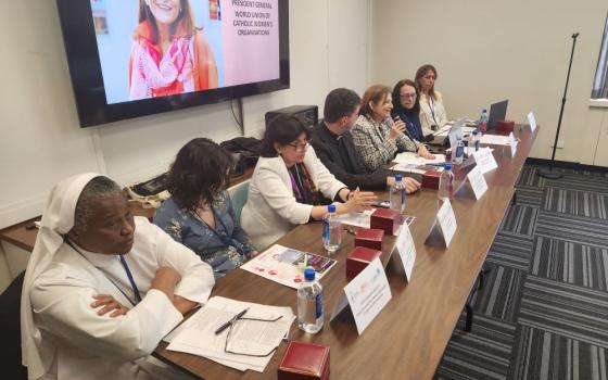 Sr. Ngozi Frances Uti, far left, participates in a Commission on the Status of Women event at the Church Center for the United Nations in March. A member of the Congregation of the Handmaids of the Holy Child Jesus, Uti heads the Centre for Women Studies and Intervention in Abuja, Nigeria, and has been a frequent attendee of U.N. events. (GSR photo/Chris Herlinger)