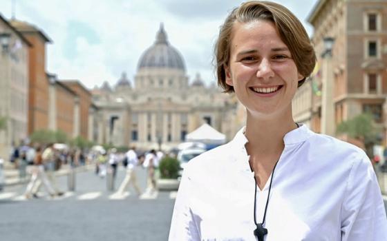 Sr. Albertine Debacker, 29, is seen in an undated photo in Rome. A member of the Chemin Neuf religious community, she is becoming a surprising Catholic influencer — amassing over 330,000 Instagram followers and 200,000 on TikTok. (OSV News/Courtesy of Albertine Debacker)