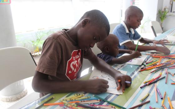 Children at Santa Teresita del Niño Jesús, a church-run shelter for potentially trafficked children and unaccompanied minors trying to cross the Haiti-Dominican Republic border (GSR/Chris Herlinger)