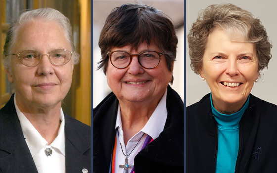 The inaugural recipients of LCWR's Lifetime Achievement Awards: from left, Sr. Amata Miller ; Sr. Helen Prejean; and Sr. Joyce Meyer (GSR composite/Photos courtesy of )