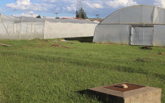 The Sisters of St. Joseph of St.-Hyacinthe manage these greenhouse structures at their convent in Sekamaneng, a town located 4 miles from the capital Maseru. The sisters plant vegetables in the greenhouses. (GSR)