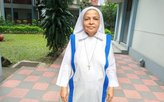 Sr. Mary Nibedita is pictured outside at the Associates of Mary, Queen of Apostles convent Mary House in Dhaka, Bangladesh. (Sumon Corraya)