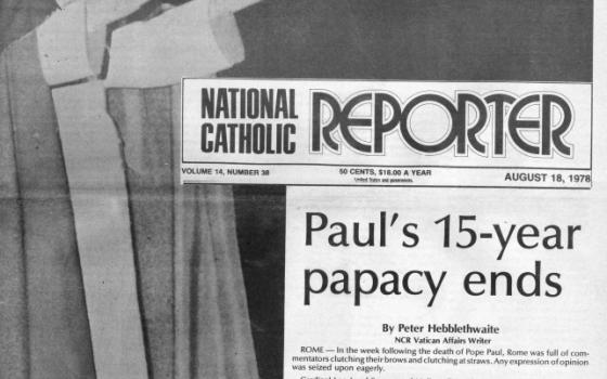 The cover of the Aug. 18, 1978, issue of the National Catholic Reporter