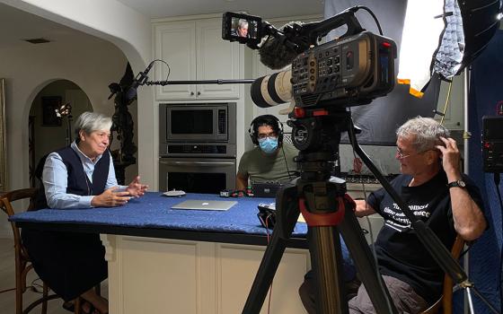 Missionary of Jesus Sr. Norma Pimentel with "Oh Mercy" director Robert Bilheimer, taken before the pandemic (Courtesy of Verónica Gabriela Cárdenas)