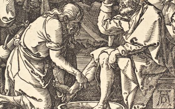 "Christ Washing the Feet of the Disciples" (circa 1509-10, detail) by Albrecht Dürer (National Gallery of Art)