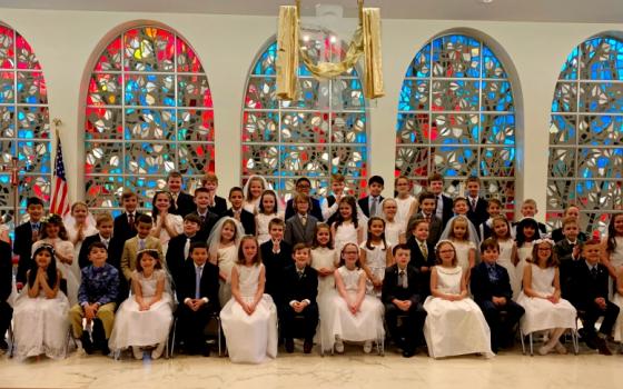 The first Communion class at St. Mary of the Woods in Chicago, 2019 (Provided photo)