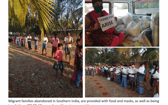 At a webinar Dec. 2 hosted by the Conrad N. Hilton Foundation's Catholic Sisters Initiative about human trafficking, Luke de Pulford, director of the UK-based anti-trafficking organization Arise, shared photos of the organization's work in southern India.