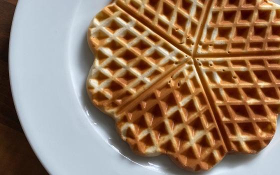 Heart-shaped waffles