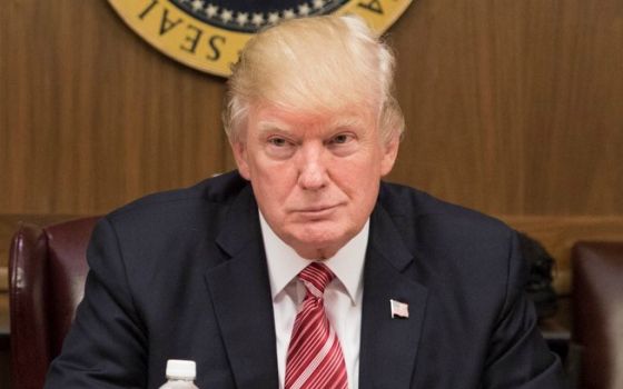 President Donald Trump participates in a Cabinet meeting Sept. 9 at Camp David near Thurmont, Maryland, discussing Hurricane Irma as it approaches the coast of Florida. (Official White House Photo/Shealah Craighead)