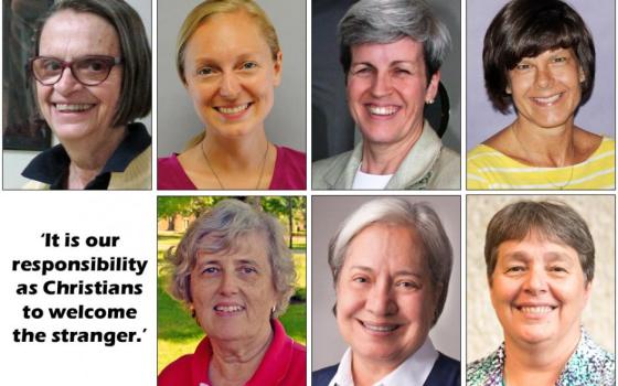 Sisters who participated in our roundtable discussion March 4, 2016. Top row, from left: Dominican Sr. Bernadine Karge, Charity Sr. Tracy Kemme, St. Joseph Sr. Janet Kinney, Charity Sr. Andrea Koverman. Bottom row, from left: Dominican Sister of Peace Judy Morris, Missionaries of Jesus Sr. Norma Pimentel, Mercy Sr. Rose Weidenbenner (Courtesy photos)