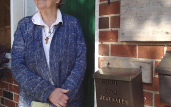 Sr. Margaret McKenna at one of the New Jerusalem Now houses in North Philadelphia